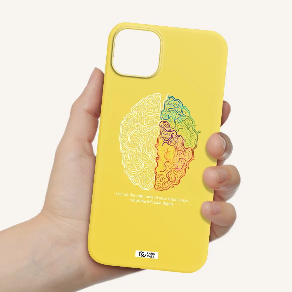 Brain Apple iPhone 14 plus Silicone canary yellow Case