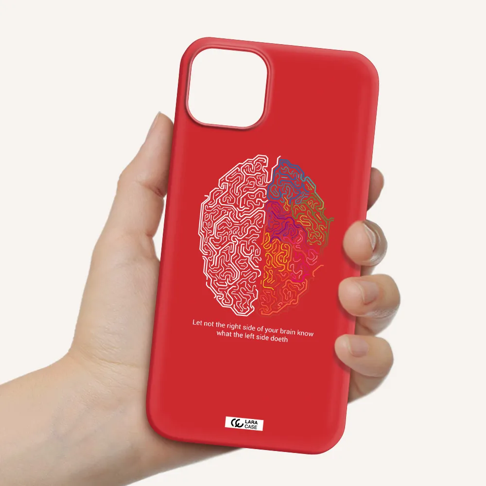 Brain Apple iPhone 14 plus Silicone Imperial Red Case