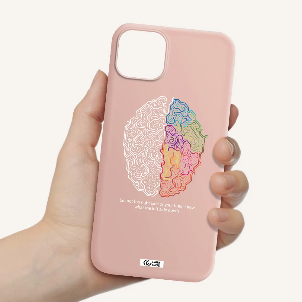 Brain Apple iPhone 14 plus Silicone pastel pink Case