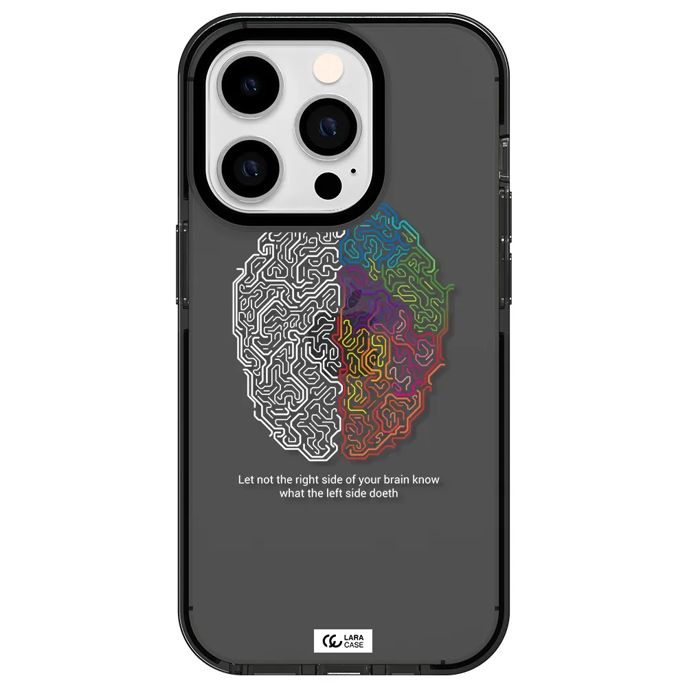 Brain Apple iPhone 14 pro impact Smoke Black Case