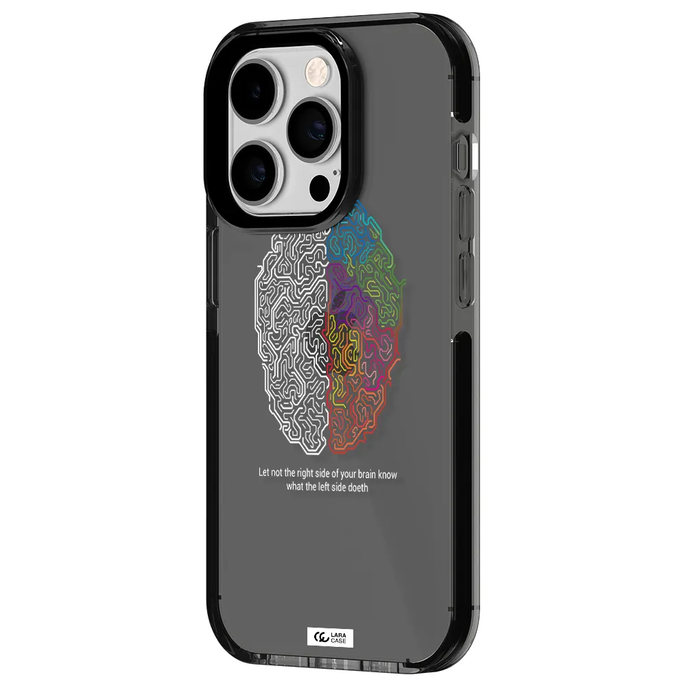 Brain Apple iPhone 14 pro impact Smoke Black Case