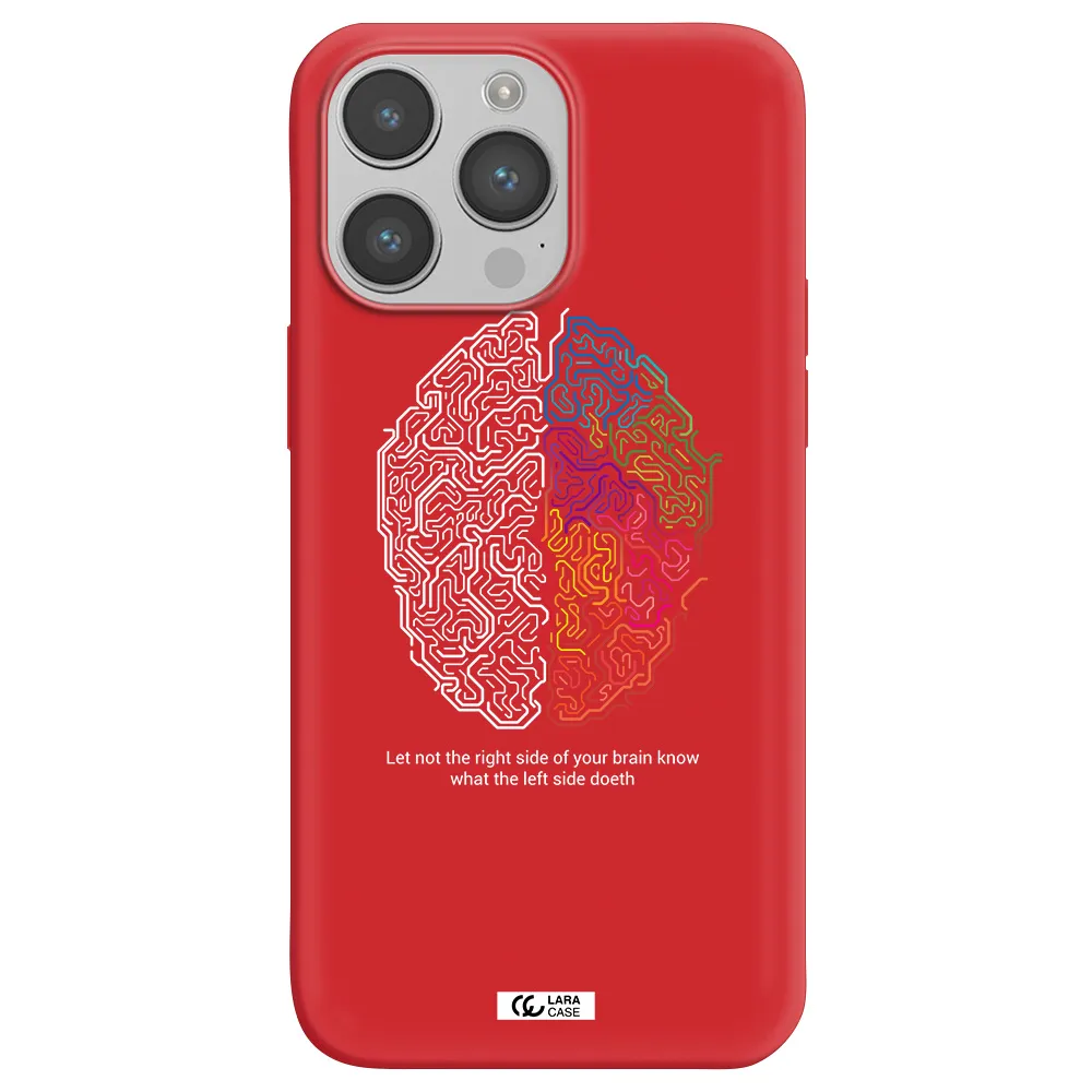 Brain Apple iPhone 14 pro max Silicone Imperial Red Case