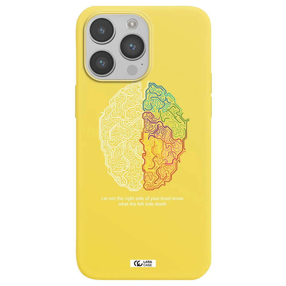 Brain Apple iPhone 14 pro Silicone canary yellow Case