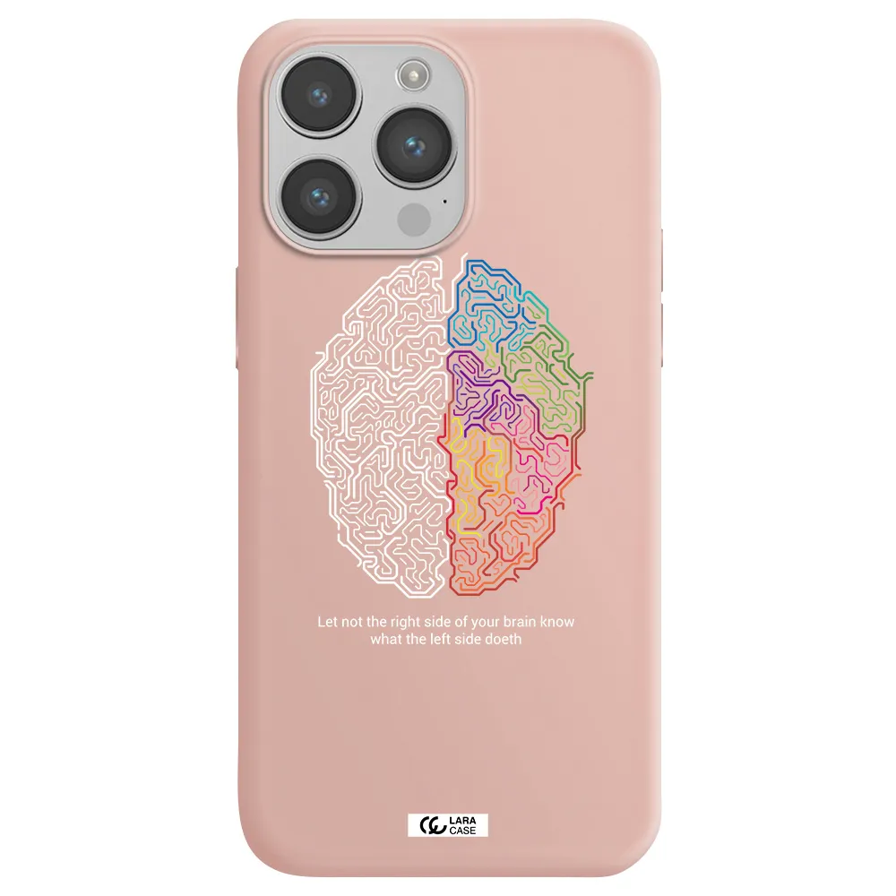 Brain Apple iPhone 14 pro Silicone pastel pink Case