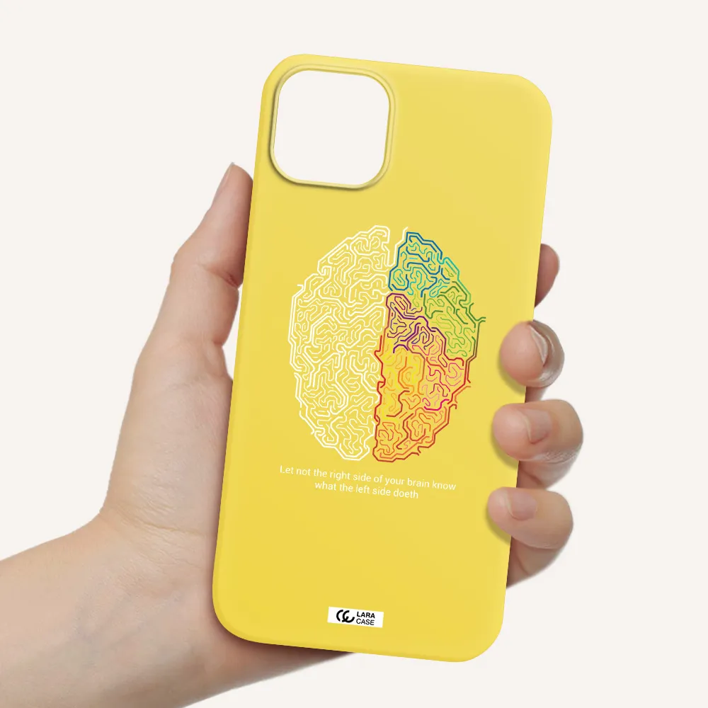 Brain Apple iPhone 14 Silicone canary yellow Case