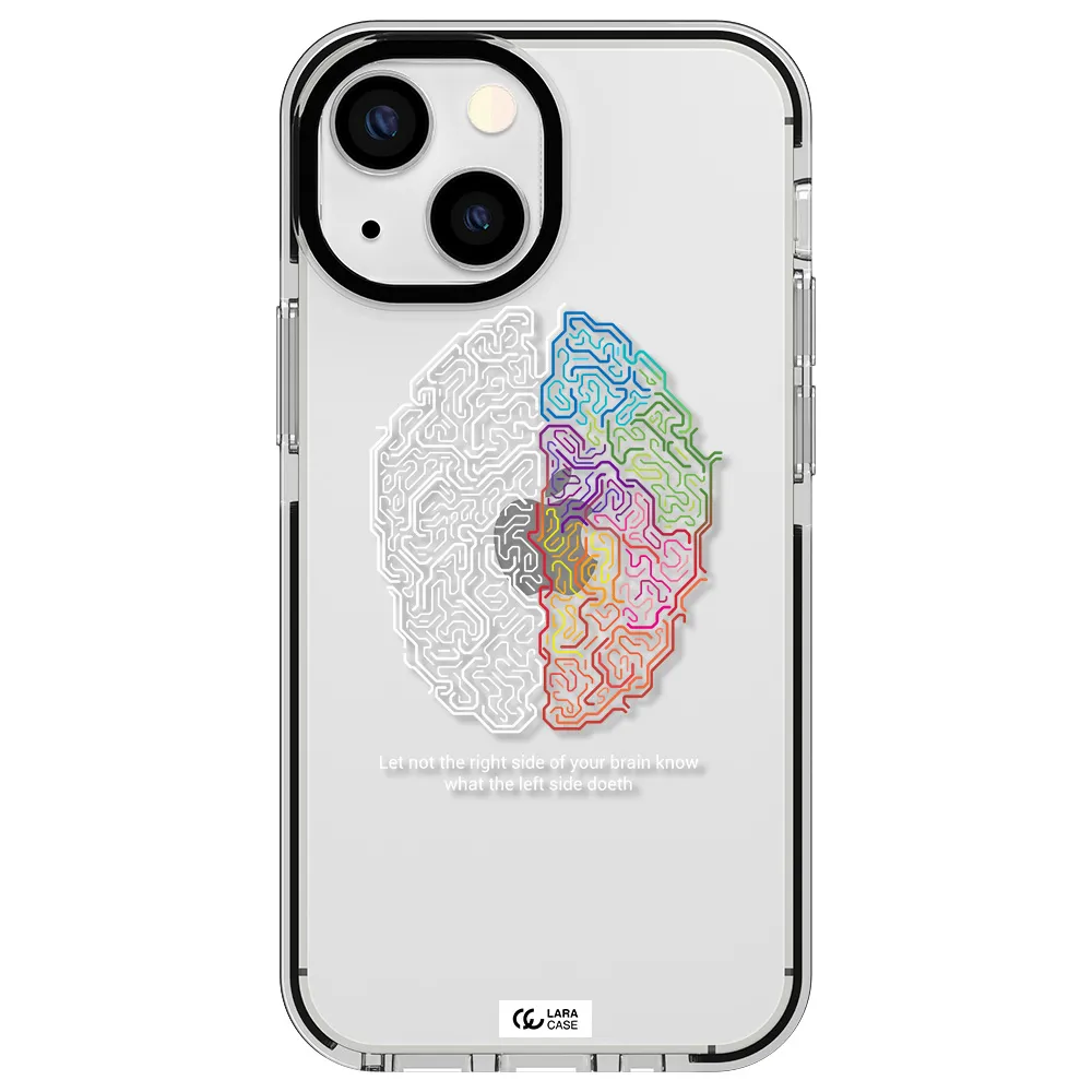 Brain Apple iPhone 15 impact black border Case