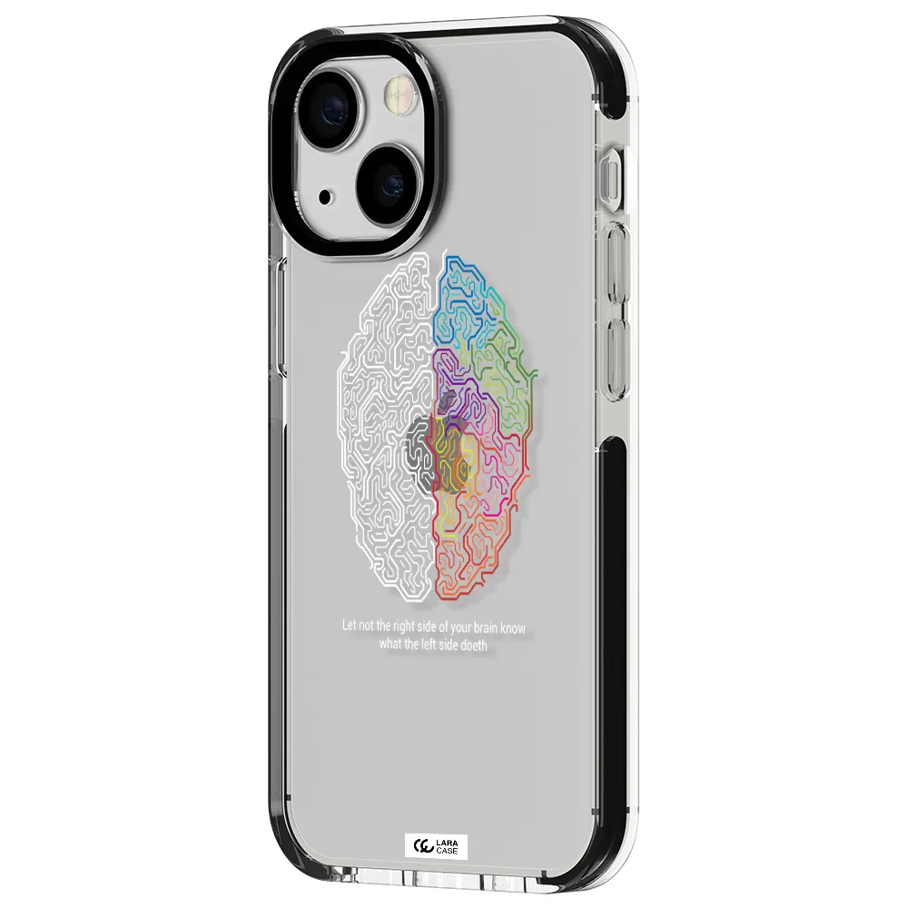Brain Apple iPhone 15 impact black border Case