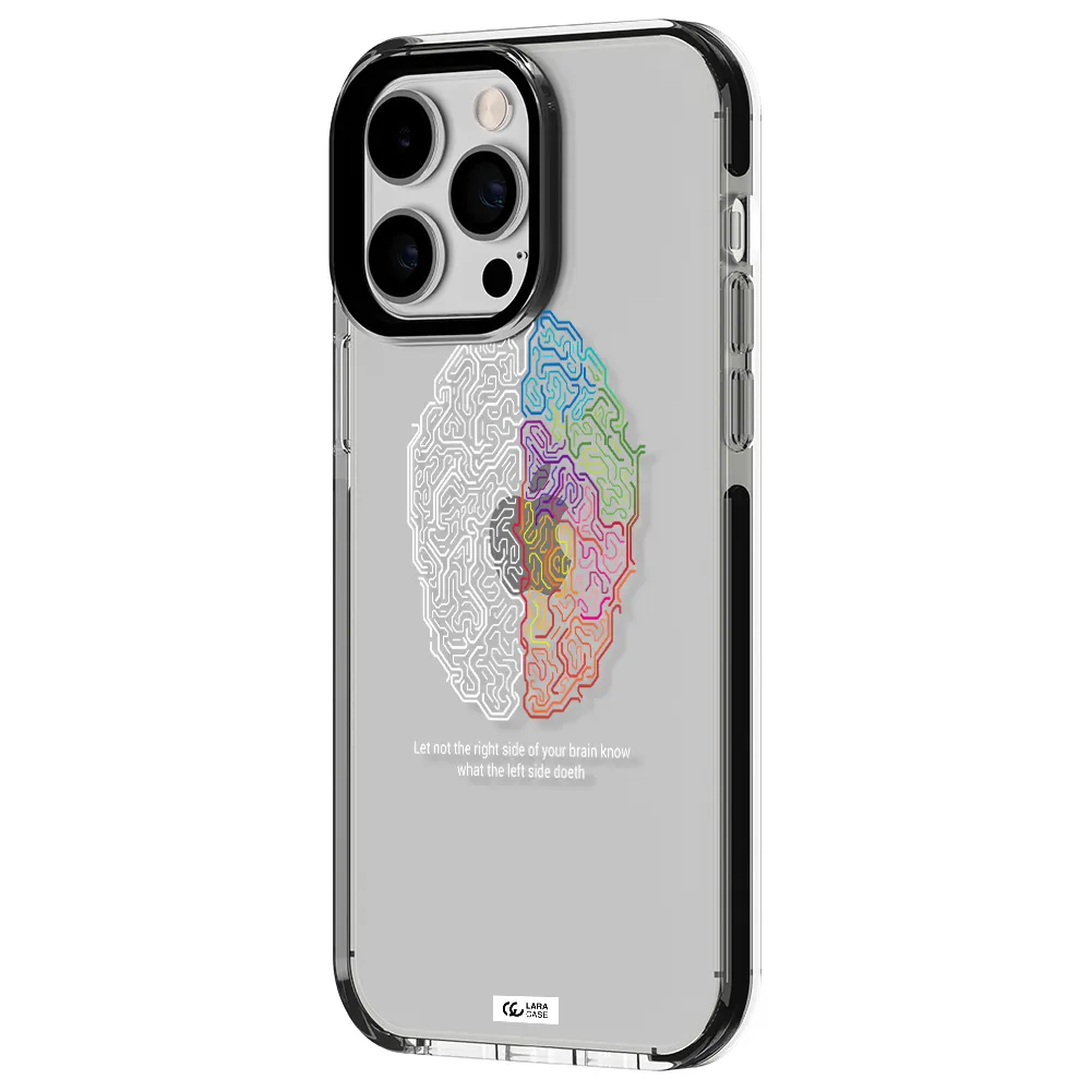 Brain Apple iPhone 15 Pro impact black border Case