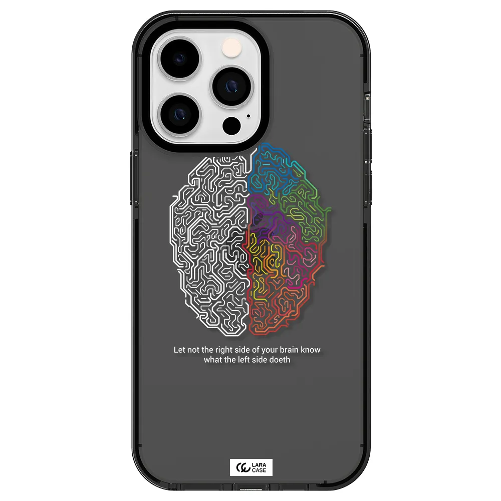 Brain Apple iPhone 15 Pro Max impact Smoke Black Case
