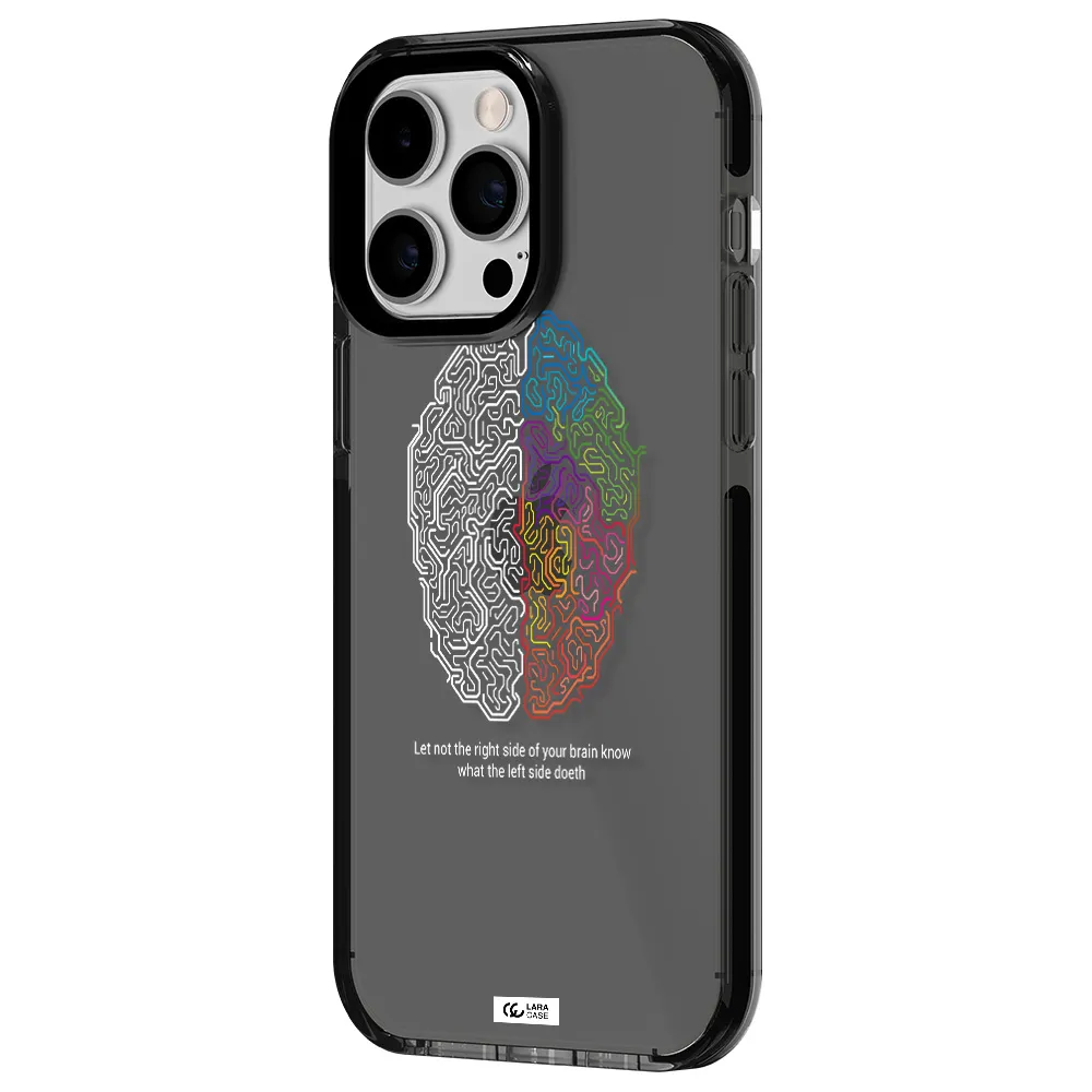 Brain Apple iPhone 15 Pro Max impact Smoke Black Case