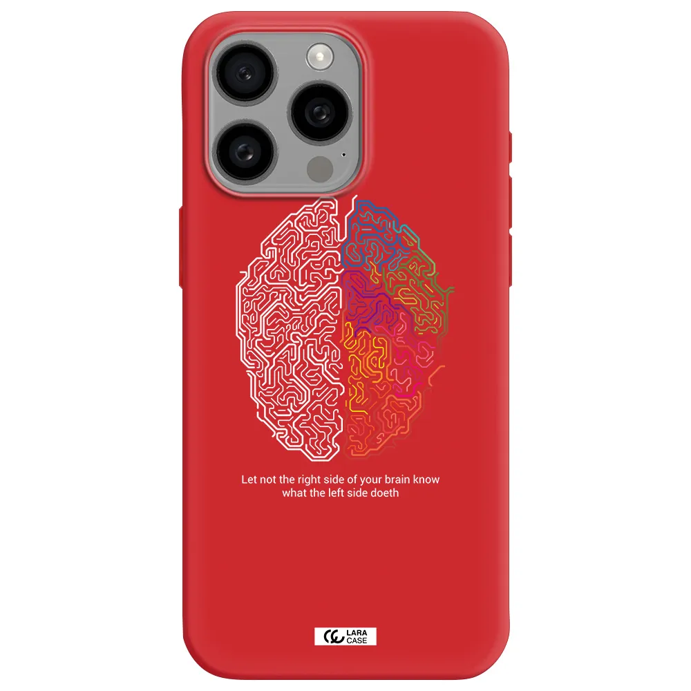 Brain Apple Iphone 15 Pro Max Silicone Imperial Red Case
