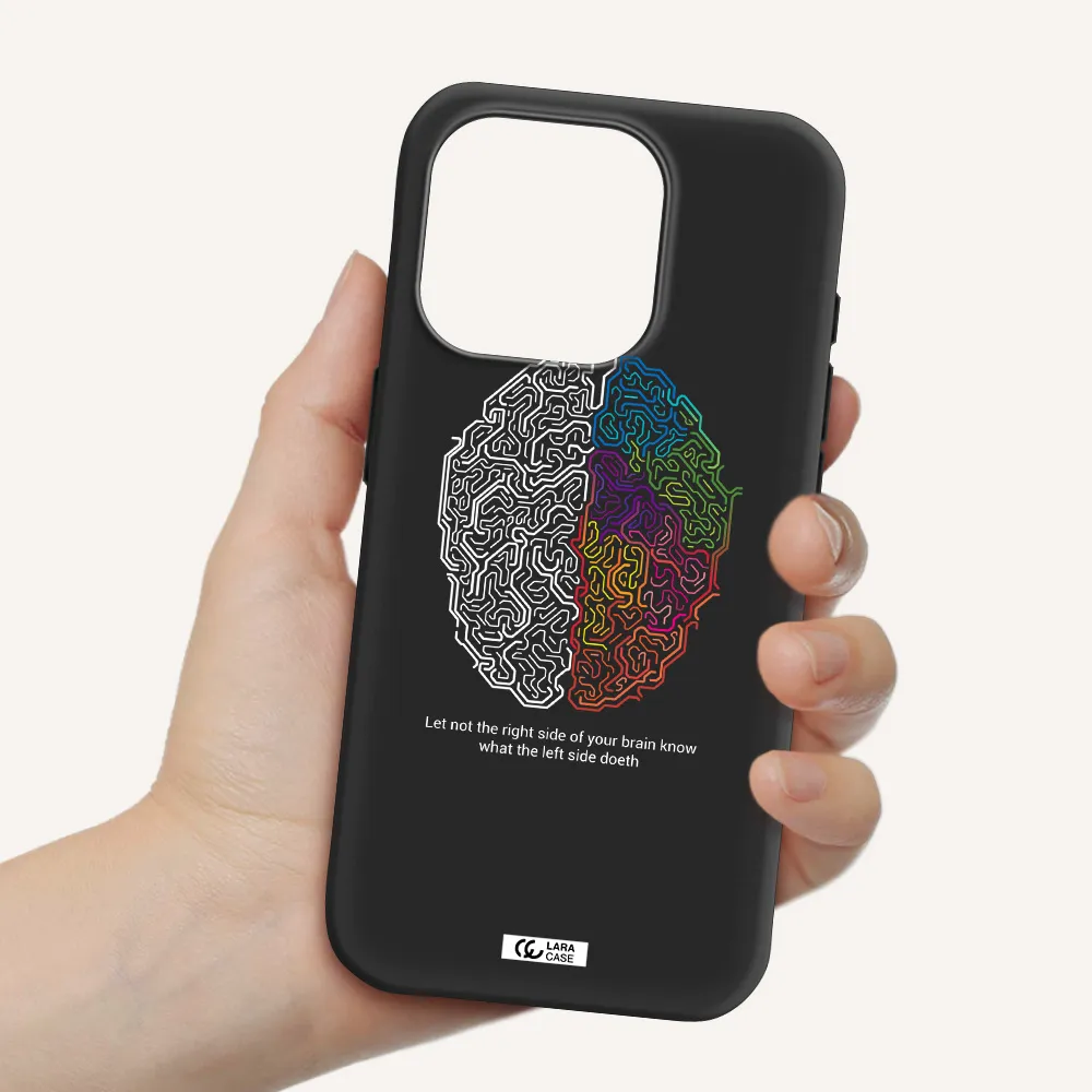 Brain Apple Iphone 15 Pro Silicone Black Case
