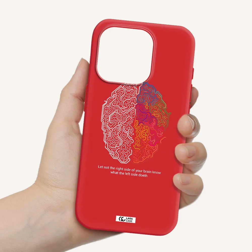 Brain Apple Iphone 15 Pro Silicone Imperial Red Case