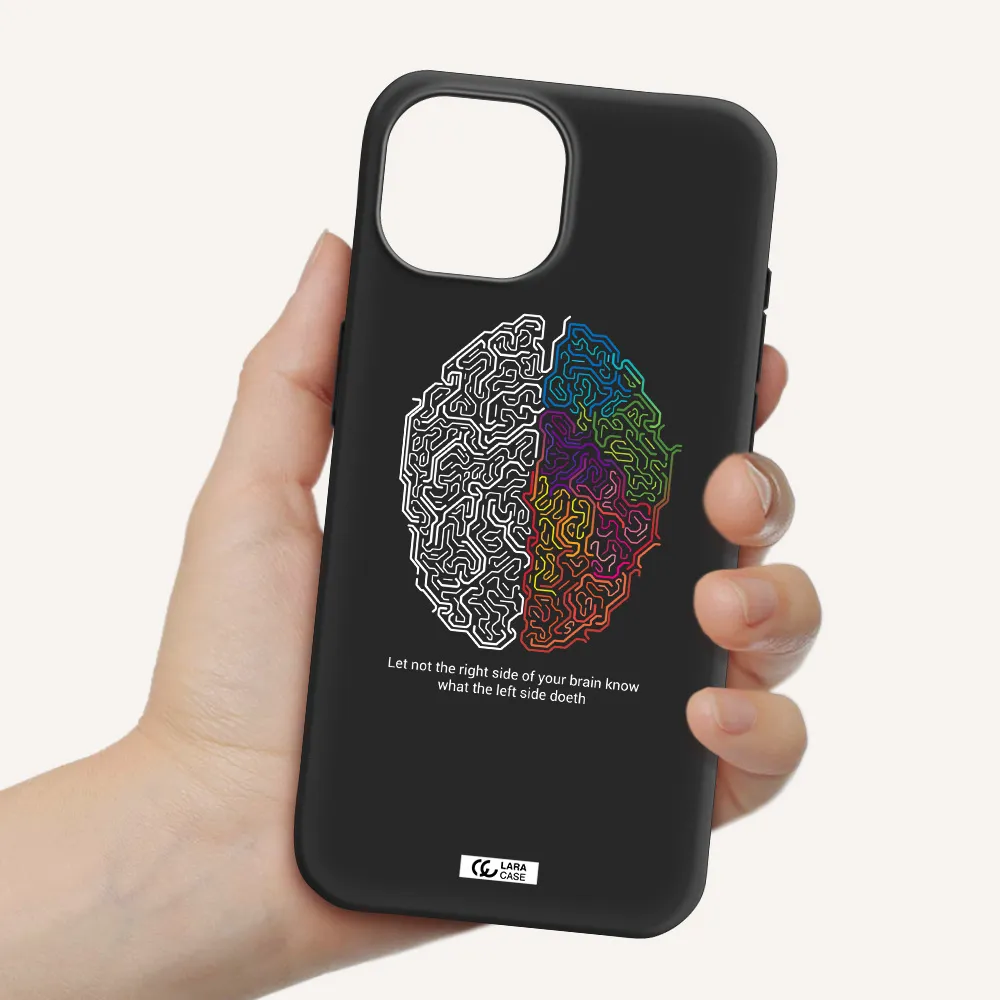 Brain Apple iPhone 15 Silicone black Case