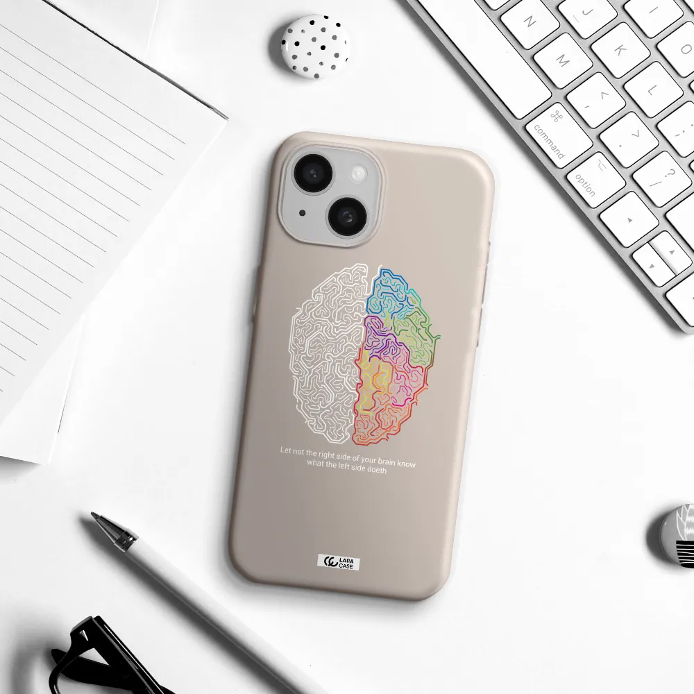 Brain Apple iPhone 15 Silicone Stone Case
