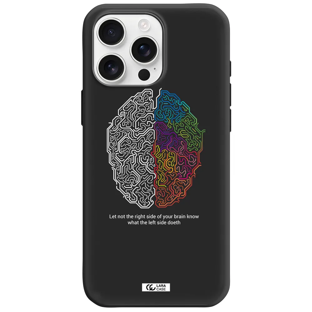 Brain Apple Iphone 16 Pro Max Silicone Black Case