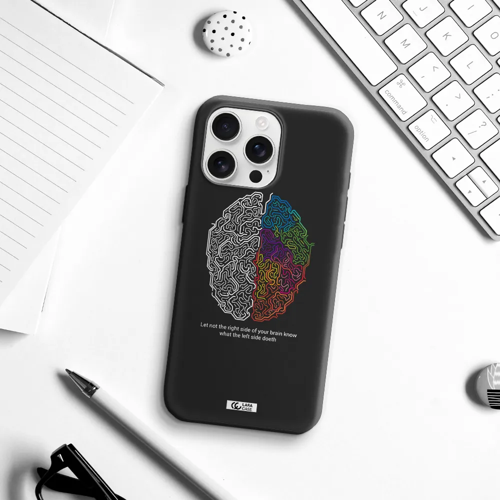 Brain Apple Iphone 16 Pro Max Silicone Black Case