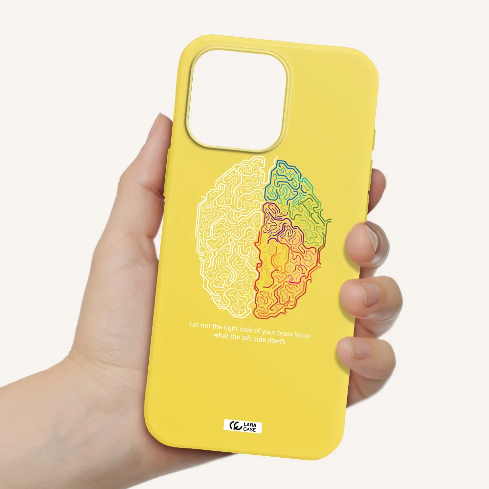 Brain Apple Iphone 16 Pro Max Silicone Canary Yellow Case
