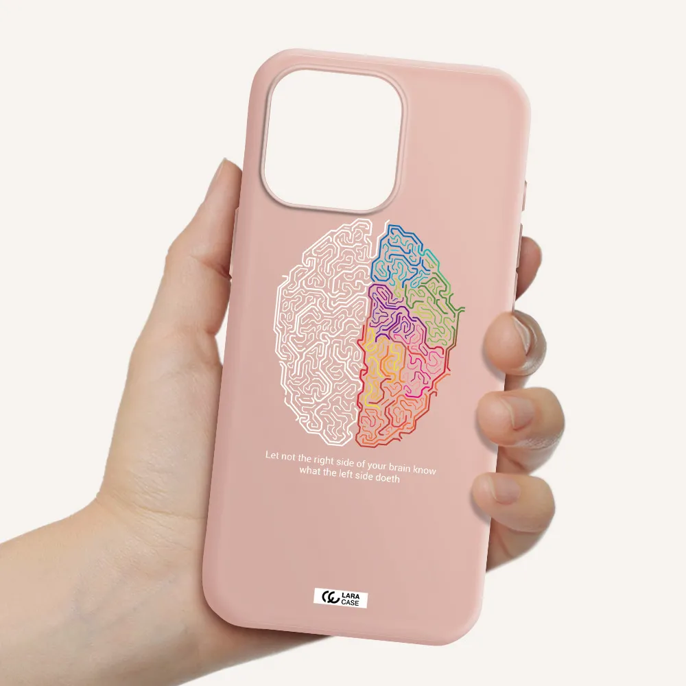 Brain Apple Iphone 16 Pro Max Silicone Pastel Pink Case