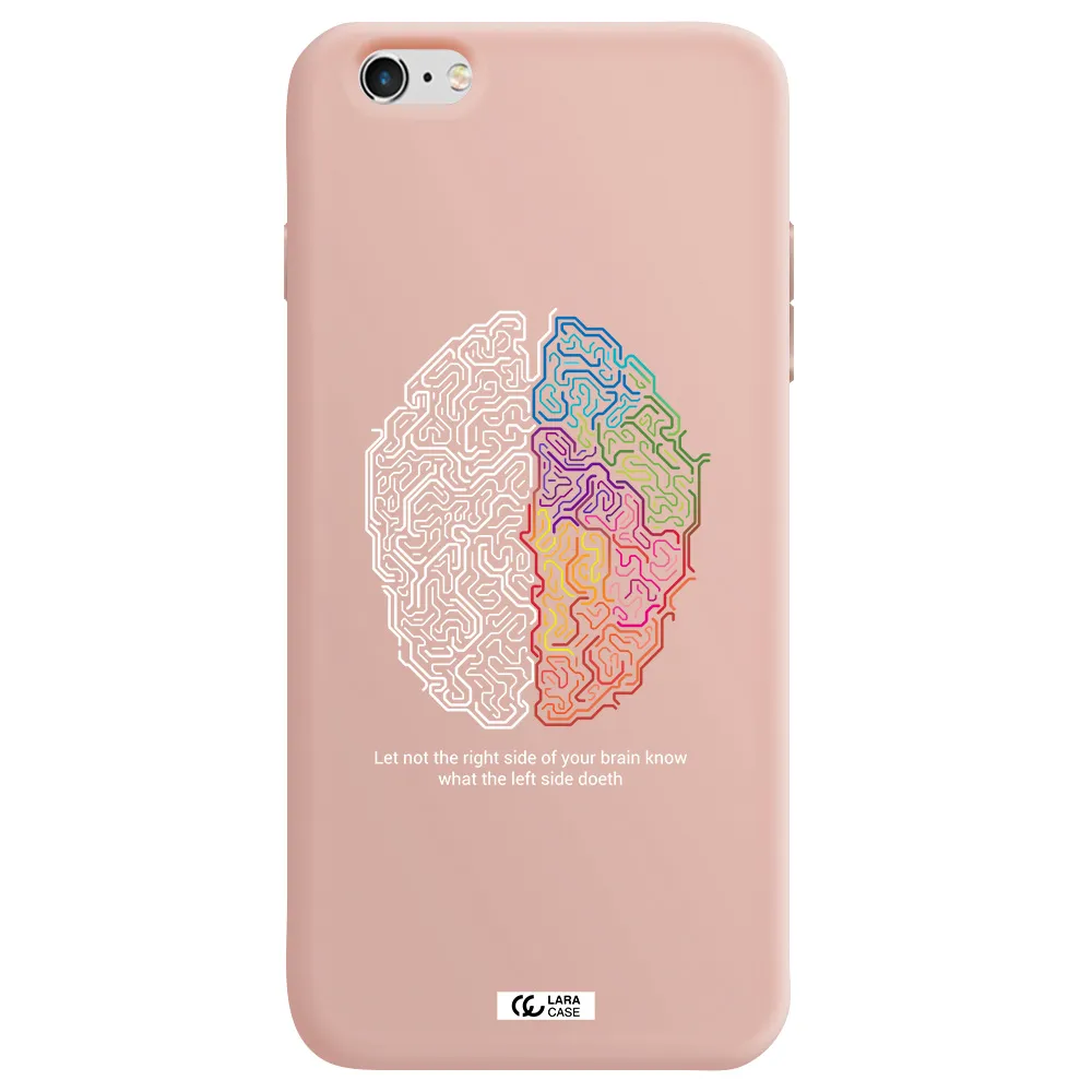 Brain Apple iPhone 6 plus Silicone pastel pink Case