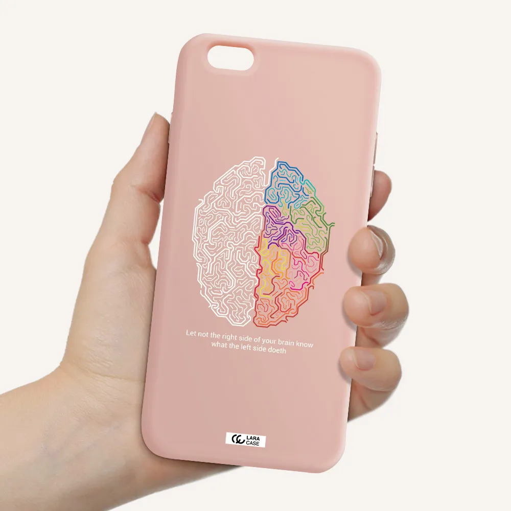 Brain Apple iPhone 6 plus Silicone pastel pink Case
