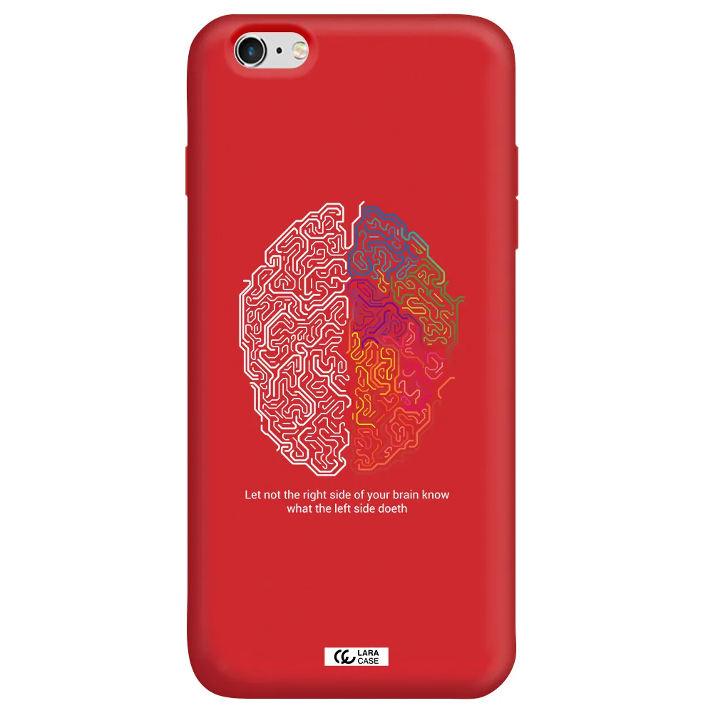 Brain Apple iPhone 6 s plus Silicone Imperial Red Case