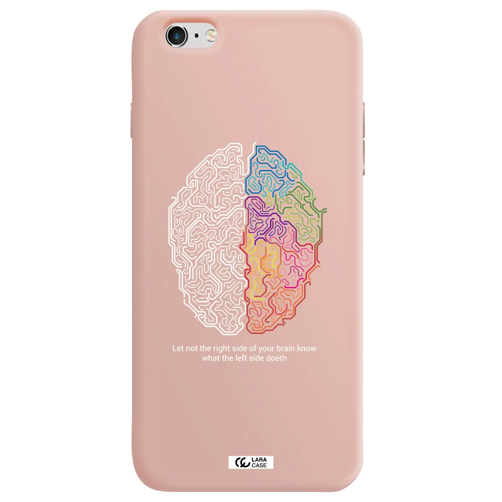 Brain Apple iPhone 6 s plus Silicone pastel pink Case
