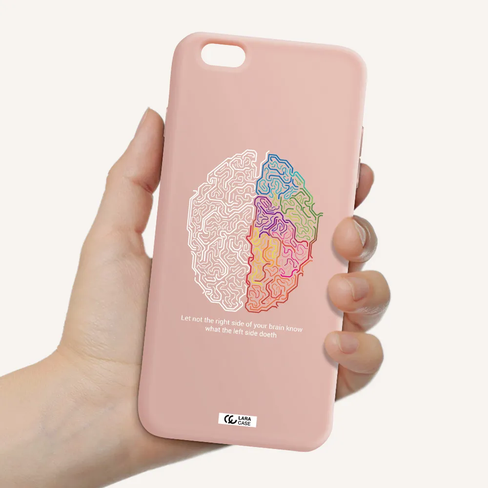 Brain Apple iPhone 6 s plus Silicone pastel pink Case