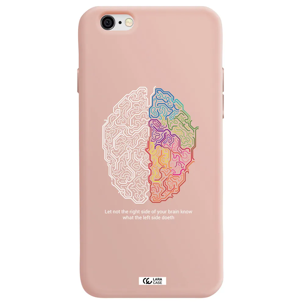 Brain Apple iPhone 6 Silicone pastel pink Case