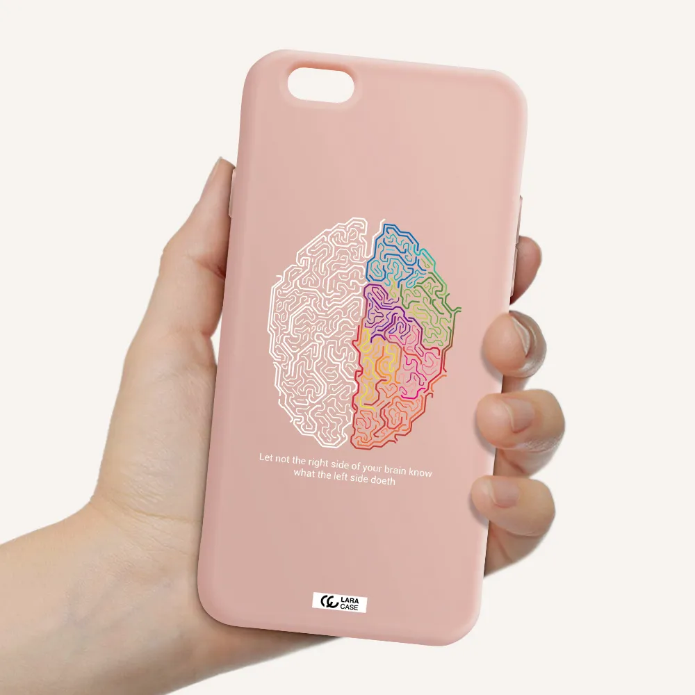 Brain Apple iPhone 6 Silicone pastel pink Case