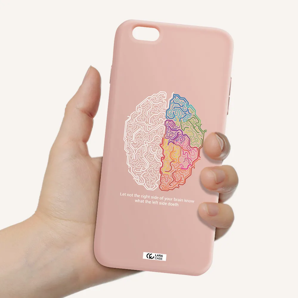Brain Apple iPhone 6S Silicone pastel pink Case