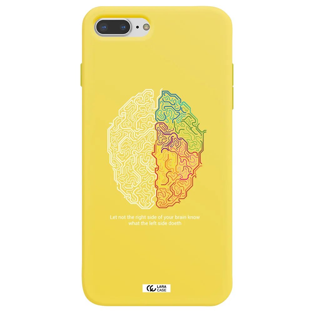 Brain Apple iPhone 7 plus Silicone canary yellow Case