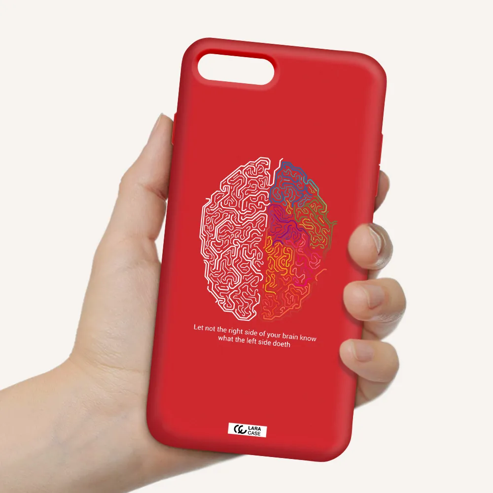 Brain Apple iPhone 7 plus Silicone Imperial Red Case