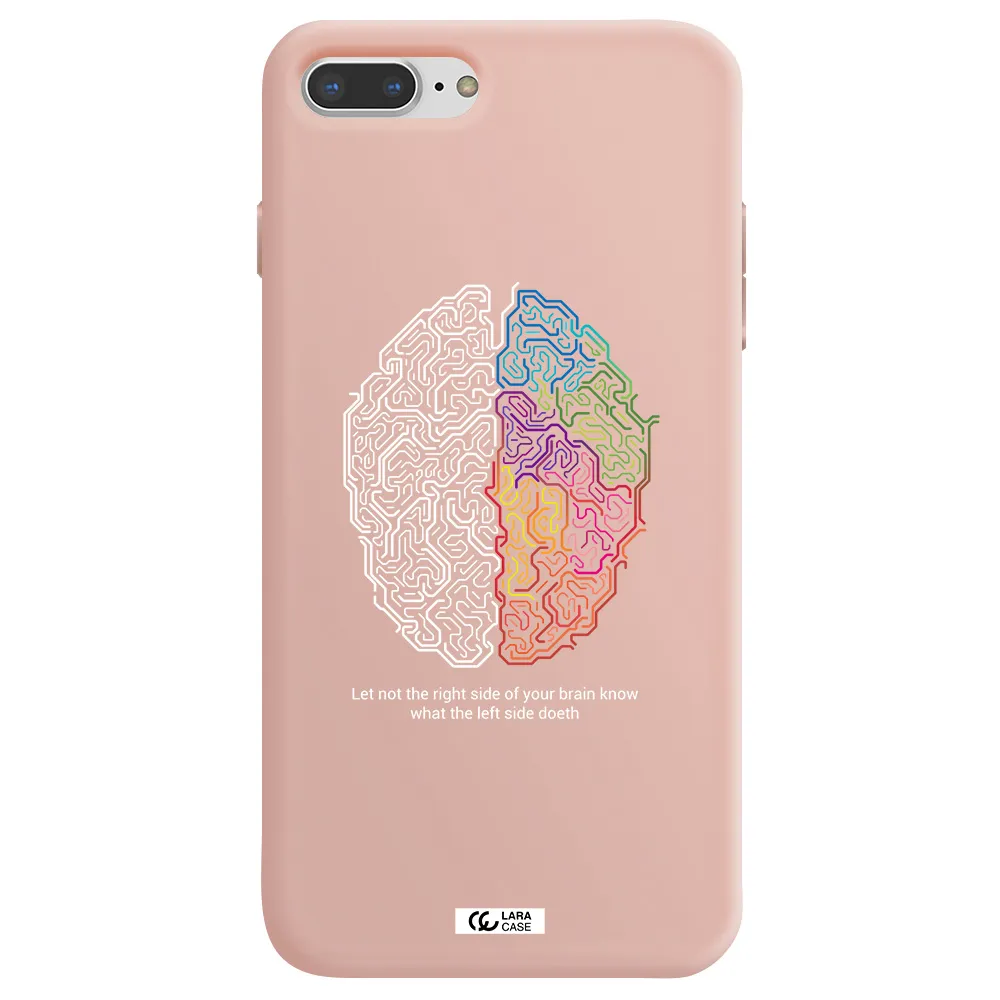 Brain Apple iPhone 7 plus Silicone pastel pink Case