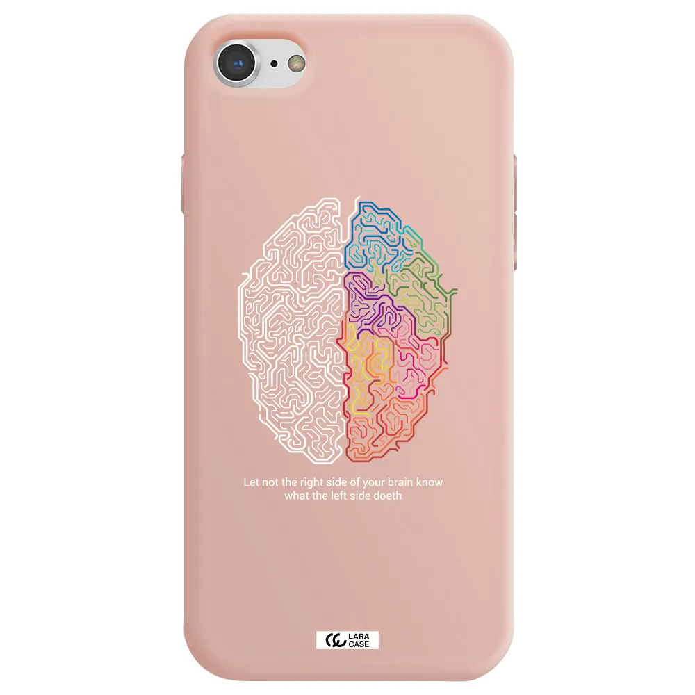 Brain Apple iPhone 7 Silicone pastel pink Case