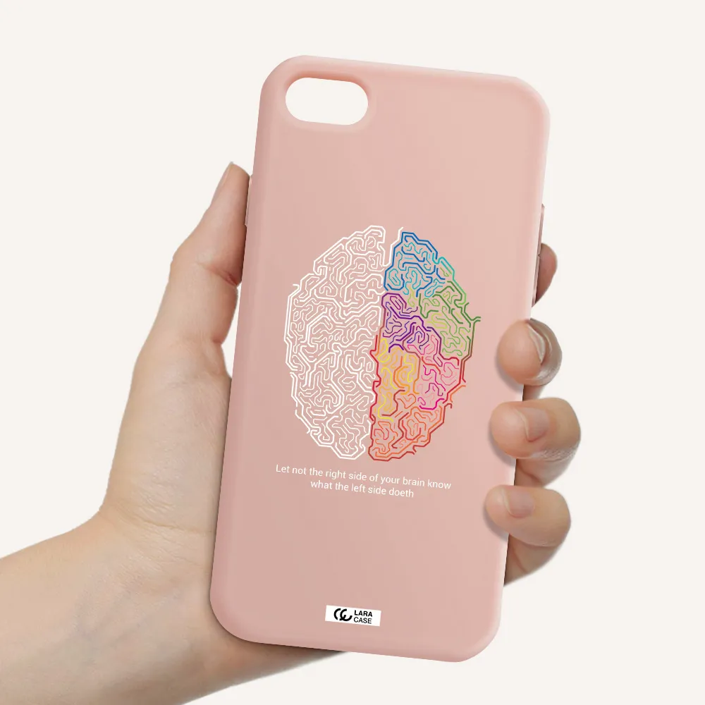 Brain Apple iPhone 7 Silicone pastel pink Case
