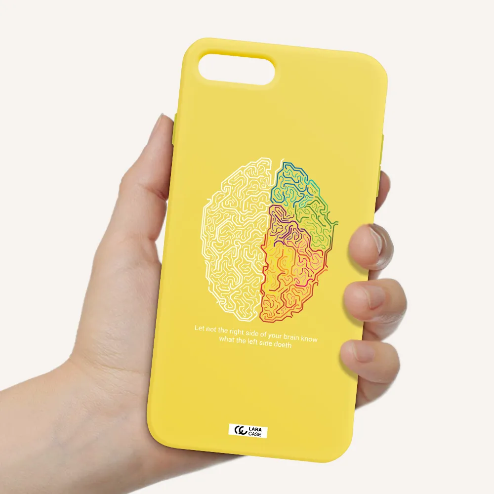 Brain Apple iPhone 8 plus Silicone canary yellow Case
