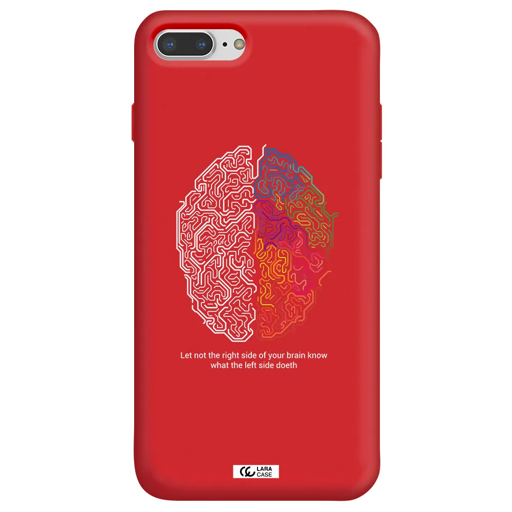 Brain Apple iPhone 8 plus Silicone Imperial Red Case