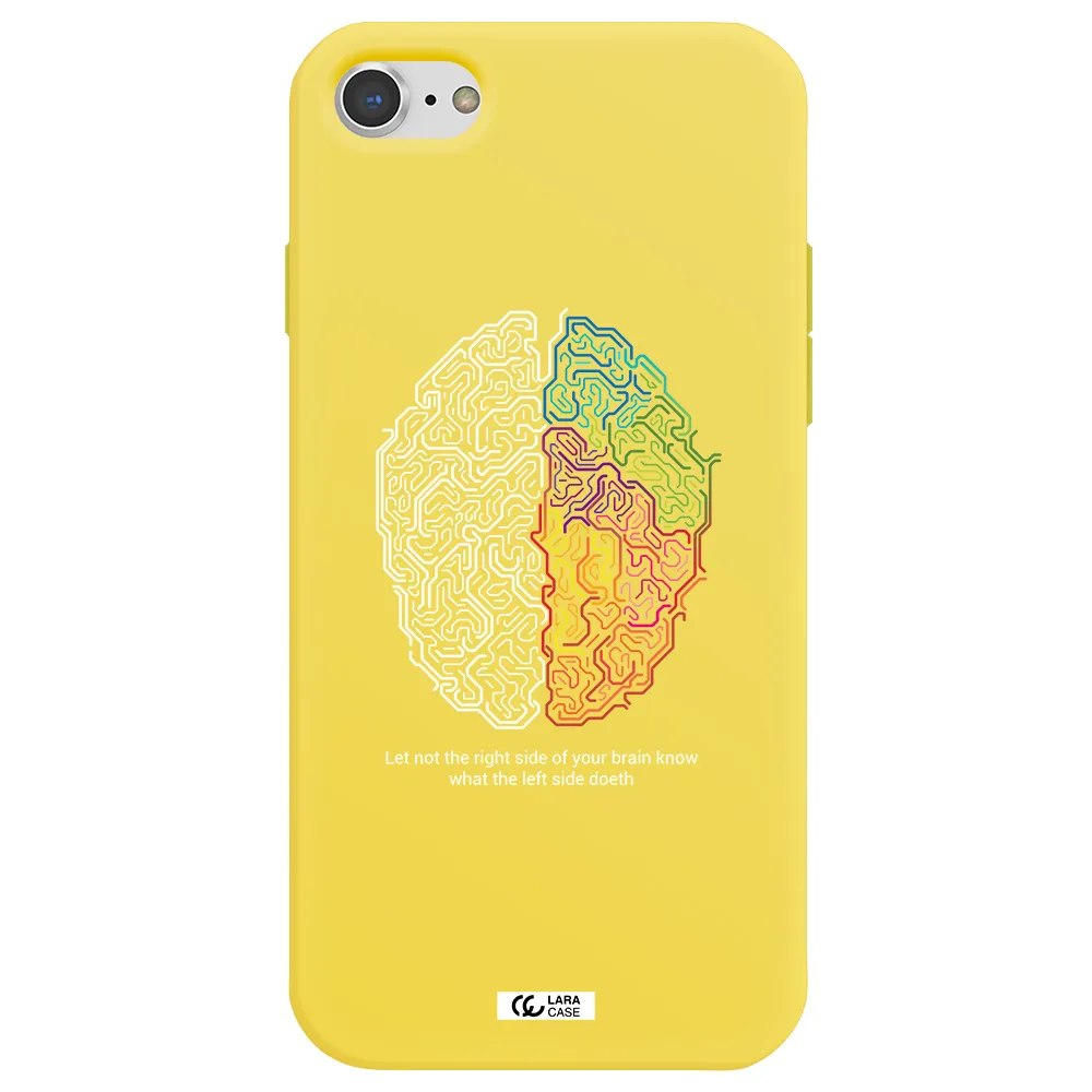 Brain Apple iPhone 8 Silicone canary yellow Case