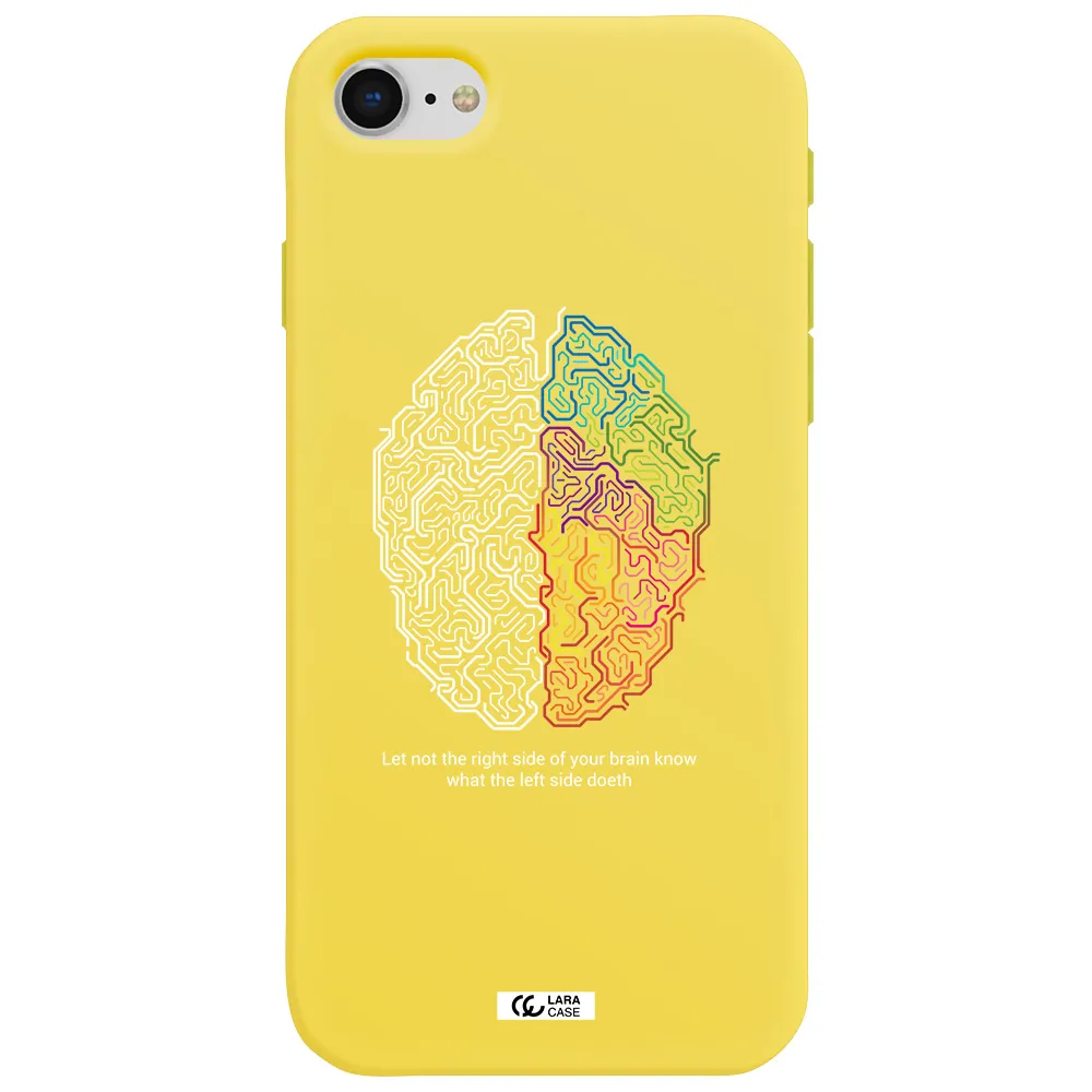 Brain Apple iPhone se 2020 Silicone canary yellow Case