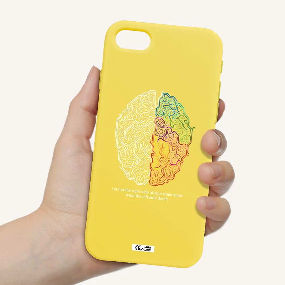 Brain Apple iPhone se 2020 Silicone canary yellow Case
