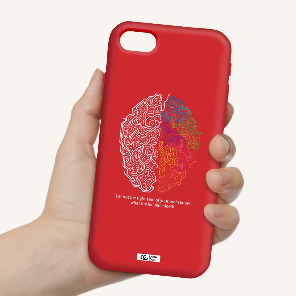 Brain Apple iPhone se 2020 Silicone Imperial Red Case