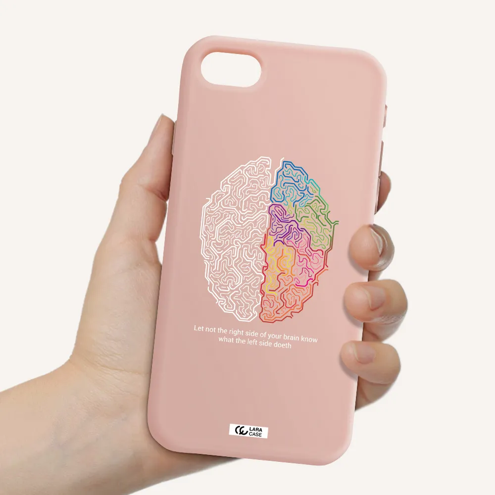 Brain Apple iPhone se 2020 Silicone pastel pink Case