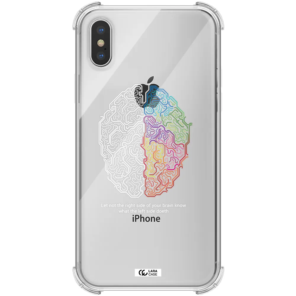 Brain Apple iPhone X Clear PC Case