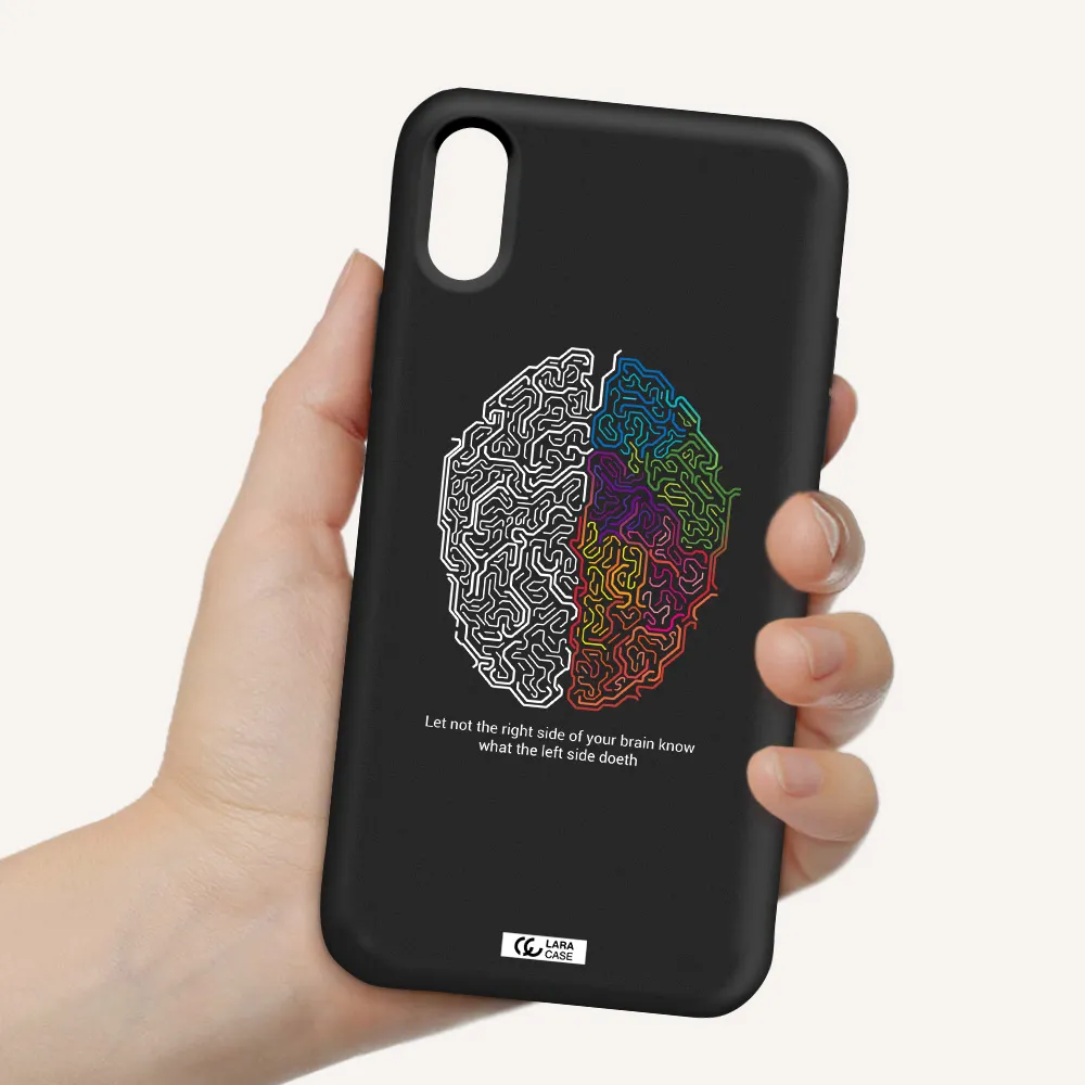 Brain Apple iPhone X Silicone black Case
