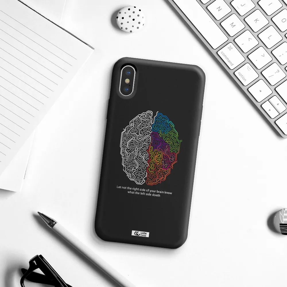 Brain Apple iPhone X Silicone black Case