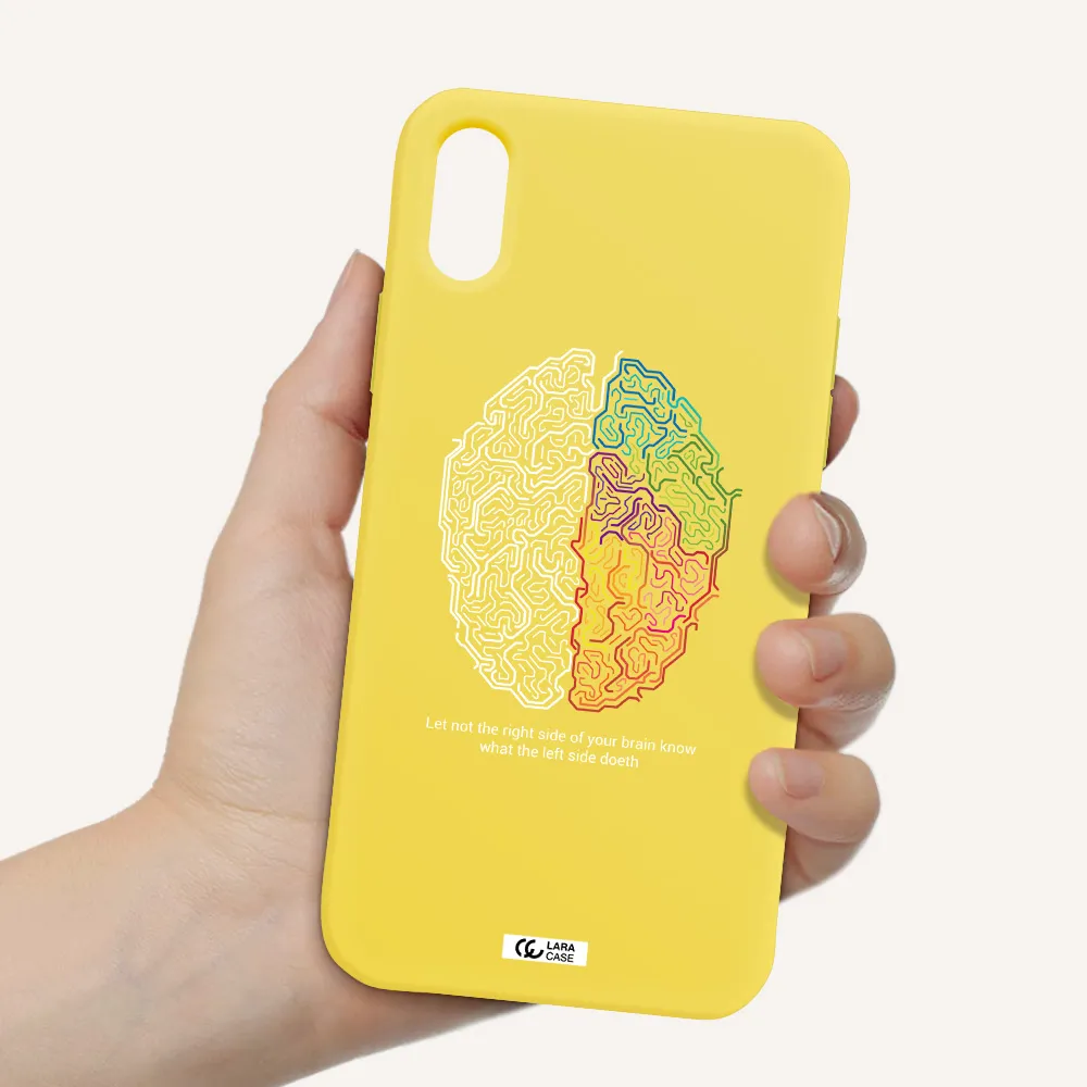 Brain Apple iPhone X Silicone canary yellow Case