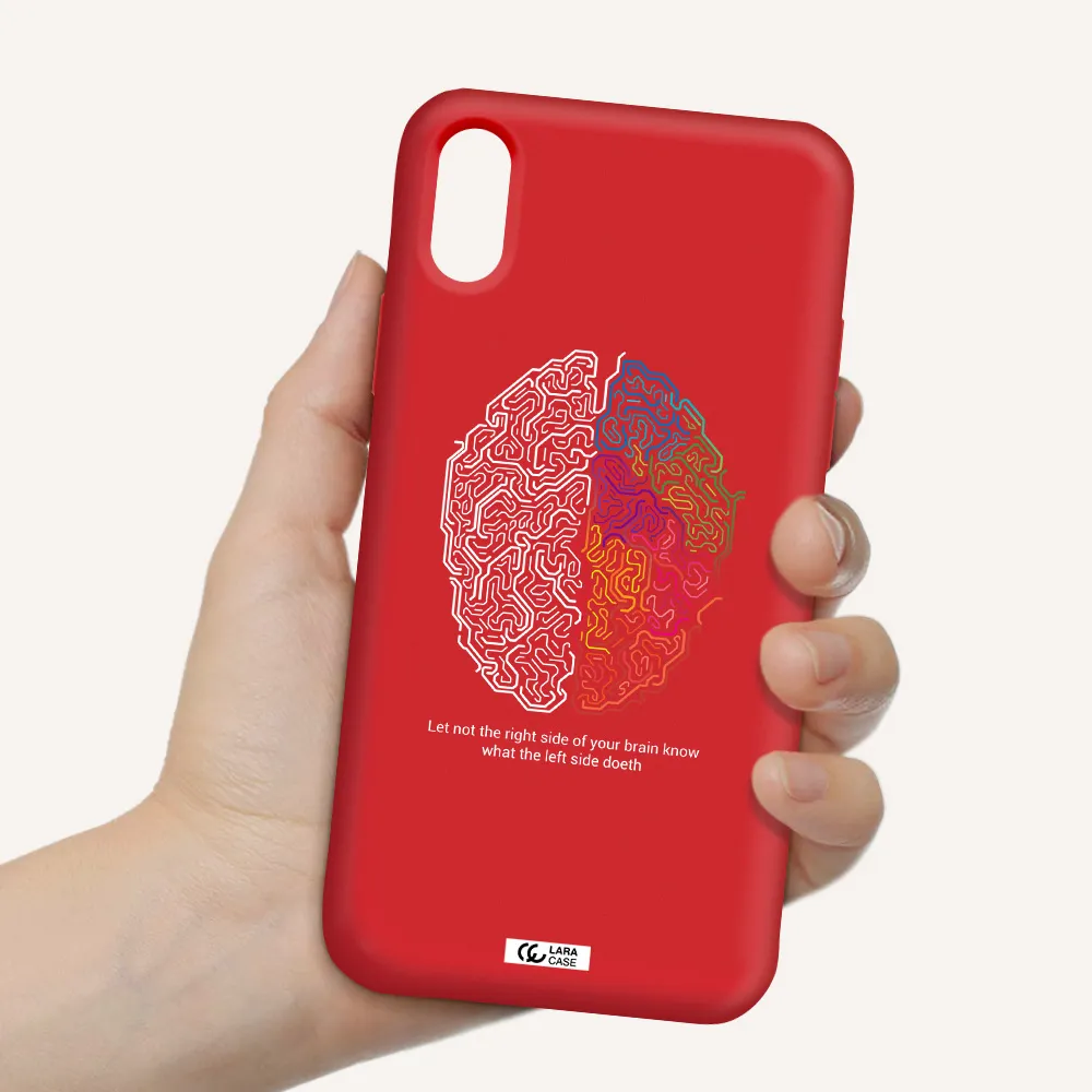 Brain Apple iPhone X Silicone Imperial Red Case