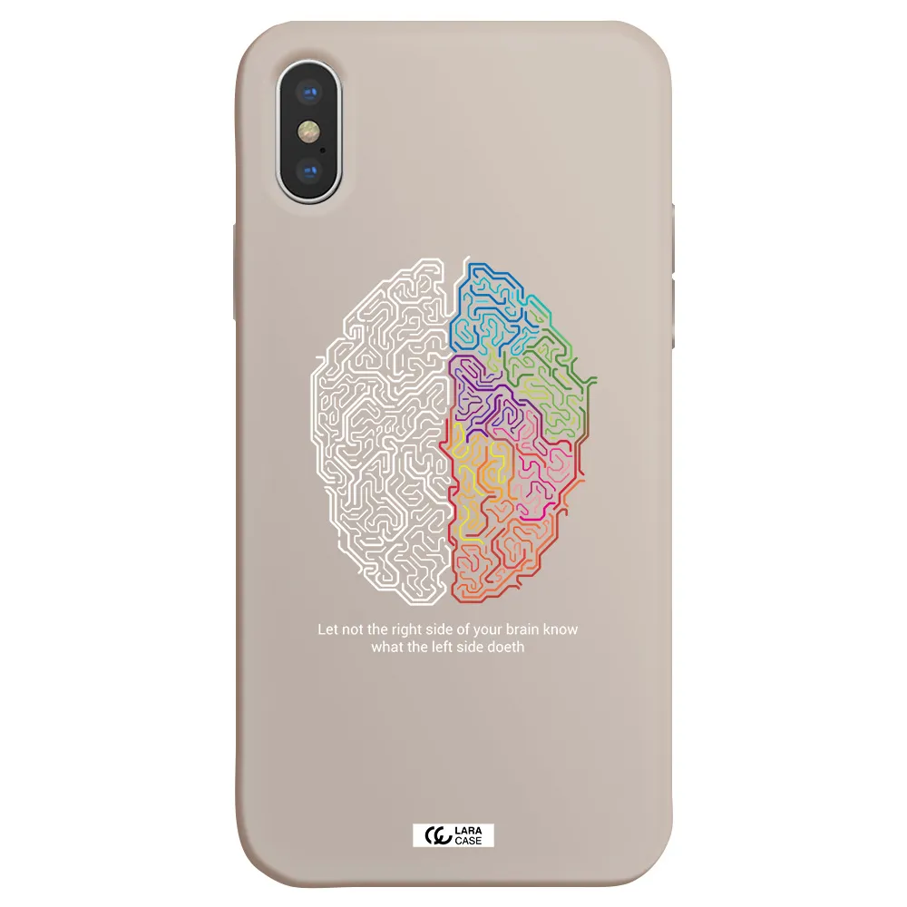 Brain Apple iPhone X Silicone Stone Case