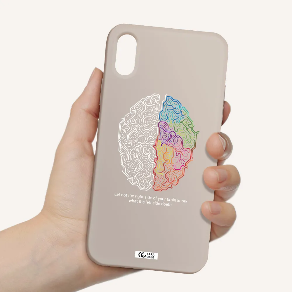 Brain Apple iPhone X Silicone Stone Case